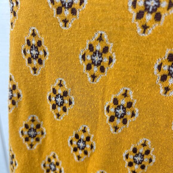 Free People Women Long Sleeve Knit Sweater Gold Fall Pullover Boho Hippie Small - Picture 8 of 8